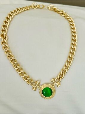 Matte Gold Toggle Necklace